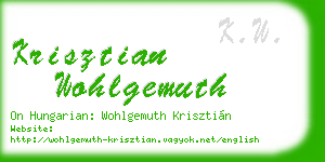 krisztian wohlgemuth business card